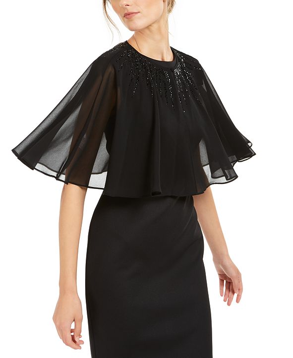 cream chiffon cape