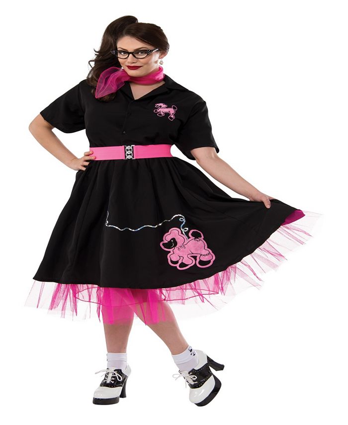 Women's plus size sale poodle skirt costume