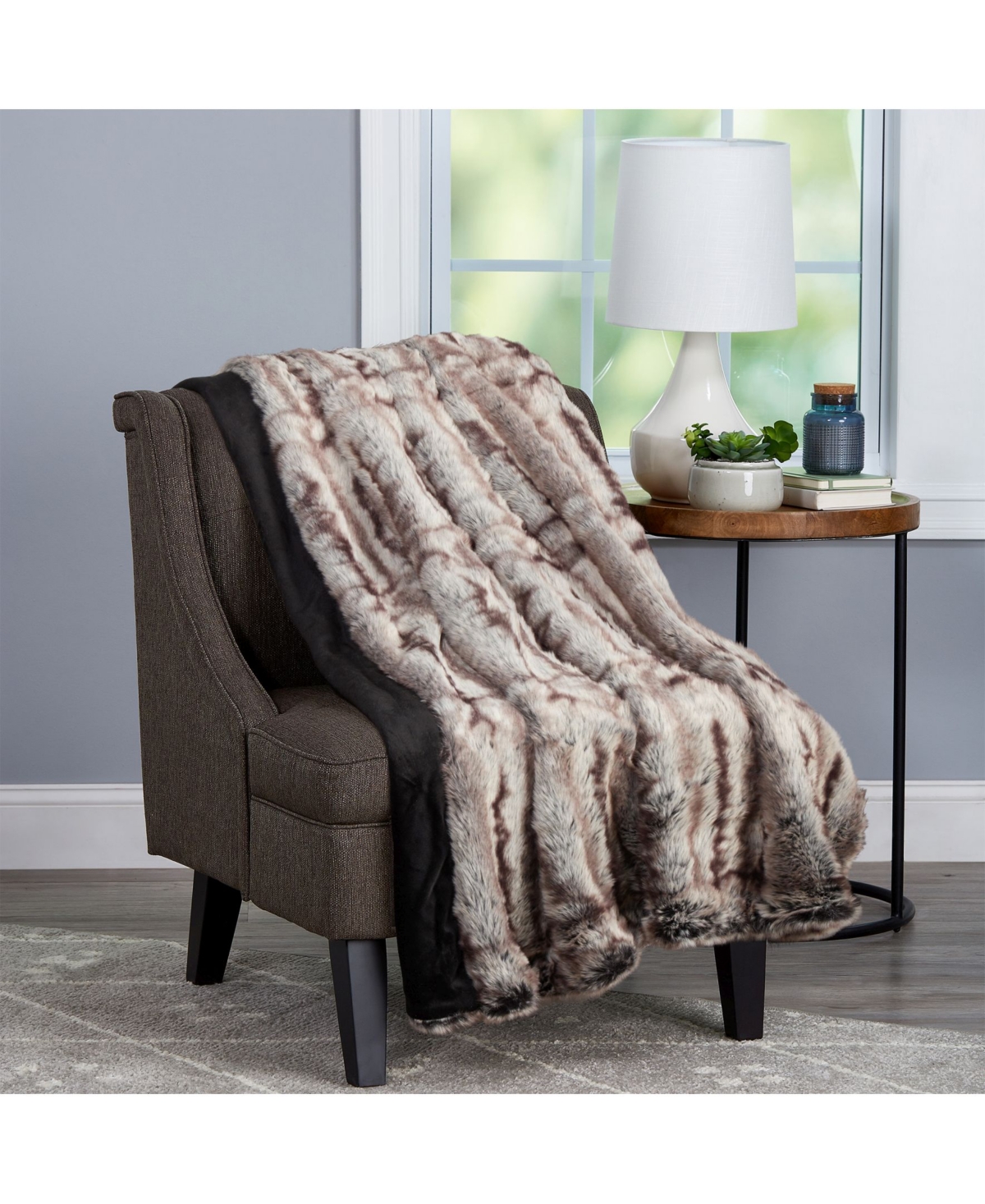 Baldwin Home Oversized Soft Fluffy Vintage-Look Throw Blanket