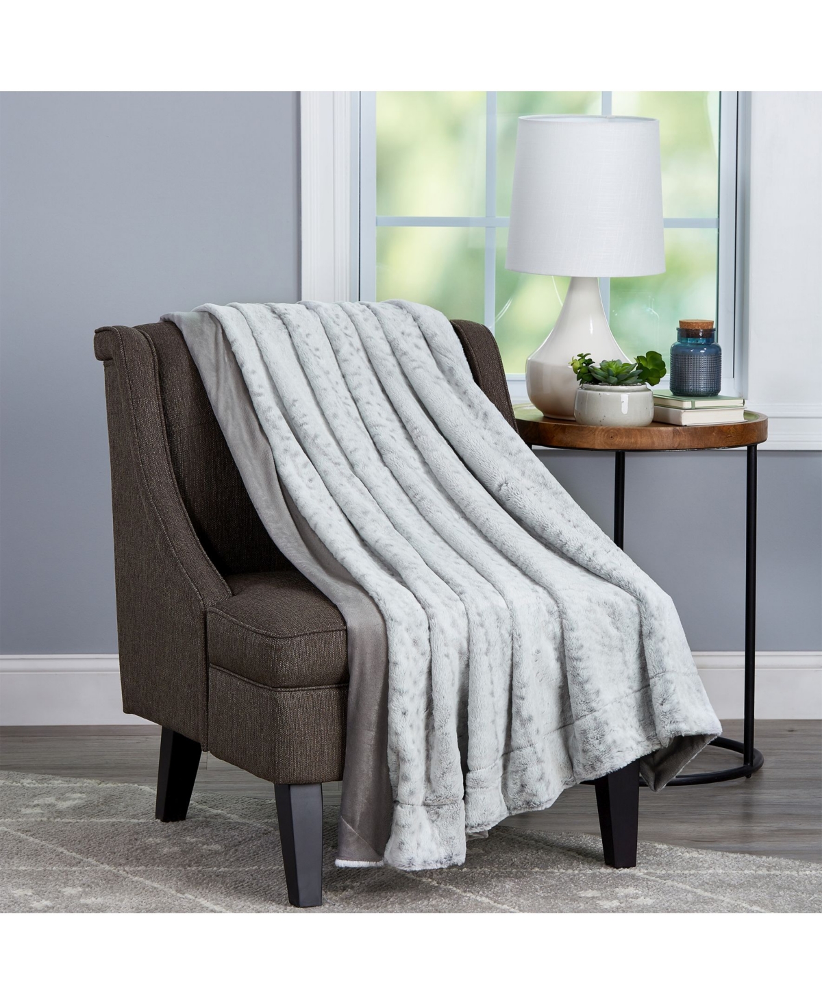 Baldwin Home Oversized Luxuriously Fluffy Vintage-Look Soft Throw Blanket