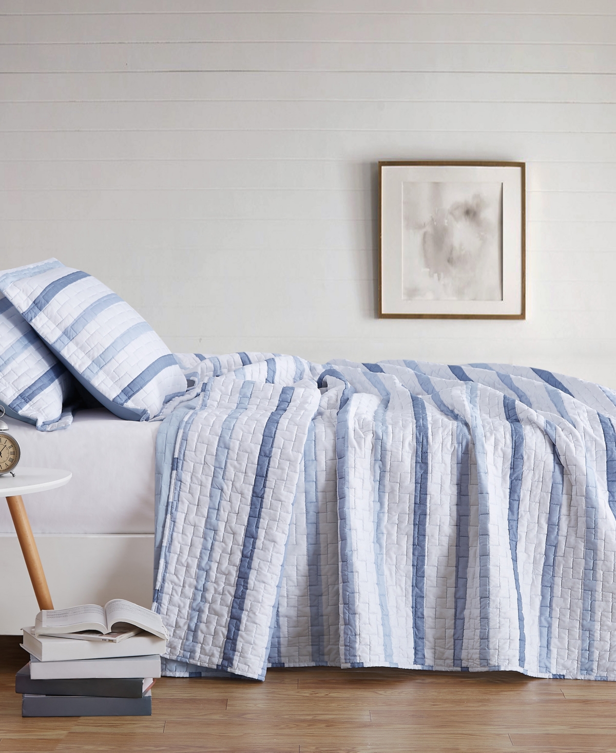 Truly Soft Waffle Stripe 3-Pc. Quilt Set