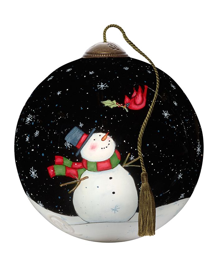 Ne'Qwa The Season Of Joy hand-painted blown glass Christmas ornament ...
