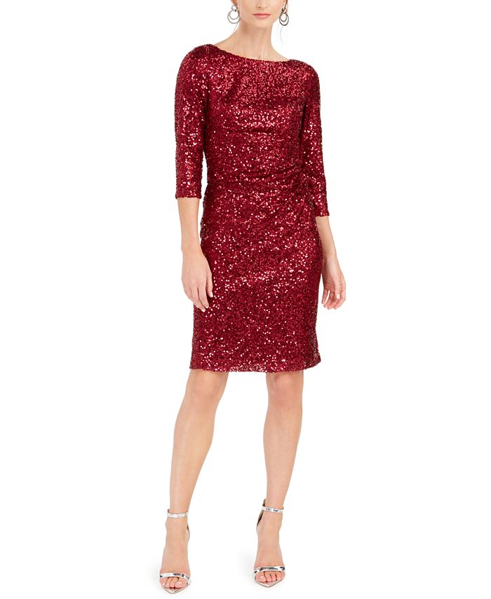 HOT ! Jessica Howard Sequin Dress Sequin Dress Jessica Howard Bell Sleeve  Dress Bell Sleeve Dillards