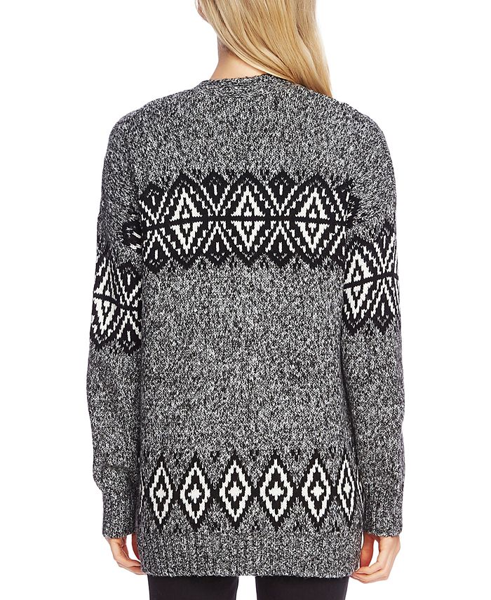 Vince Camuto Fair Isle Open-Front Cardigan & Reviews - Sweaters - Women ...