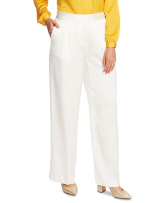 Vince Camuto Wide-Leg Satin-Trim Pants 