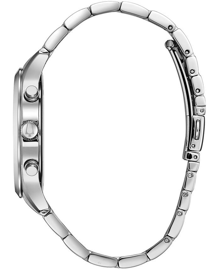 Bulova Men's Chronograph Sport Stainless Steel Bracelet Watch 43mm - Macy's