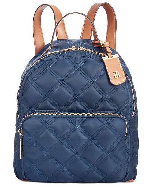 Tommy Hilfiger Julia Quilted Nylon Dome Backpack, Created for Macy's & Reviews Handbags