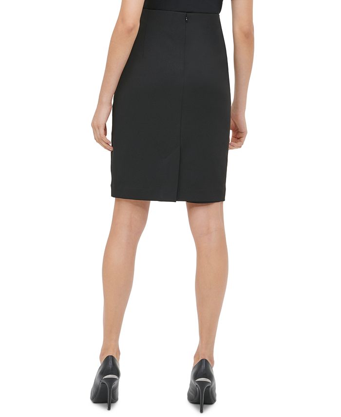 Calvin Klein Button-Trim Pencil Skirt - Macy's
