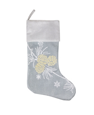 Manor Luxe Winter Pine Cone Christmas Stocking 20