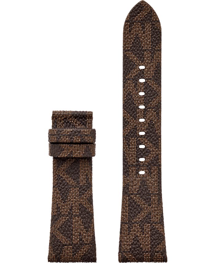 Michael Kors Access Bradshaw Logo Leather Strap & Reviews - All Fashion Jewelry - Jewelry & Watches - Macy's