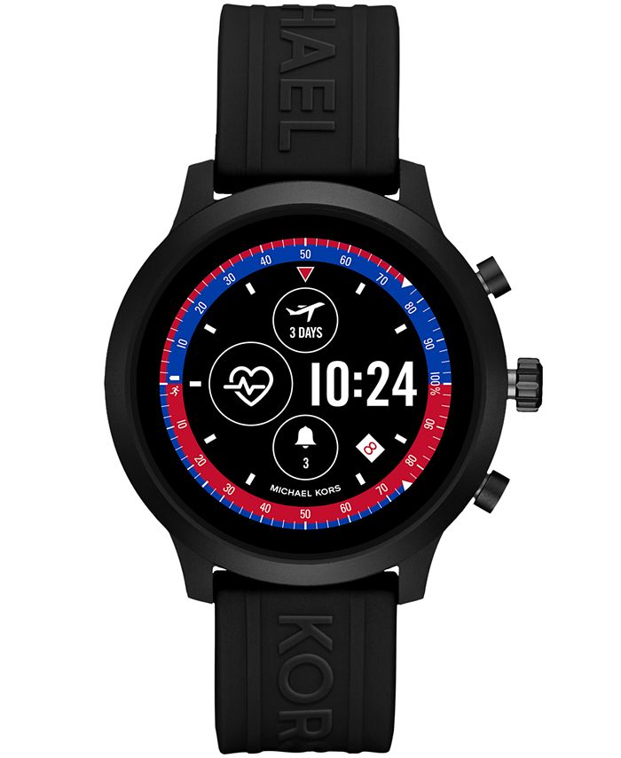 Michael Kors Access Gen 4 MKGO Black Silicone Strap Touchscreen Smart Watch 43mm, Powered by