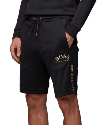 black and gold hugo boss shorts