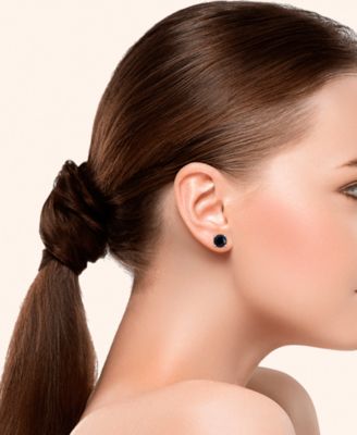 Black Diamond Stud Earrings (1 ct. t.w.) in Sterling Silver