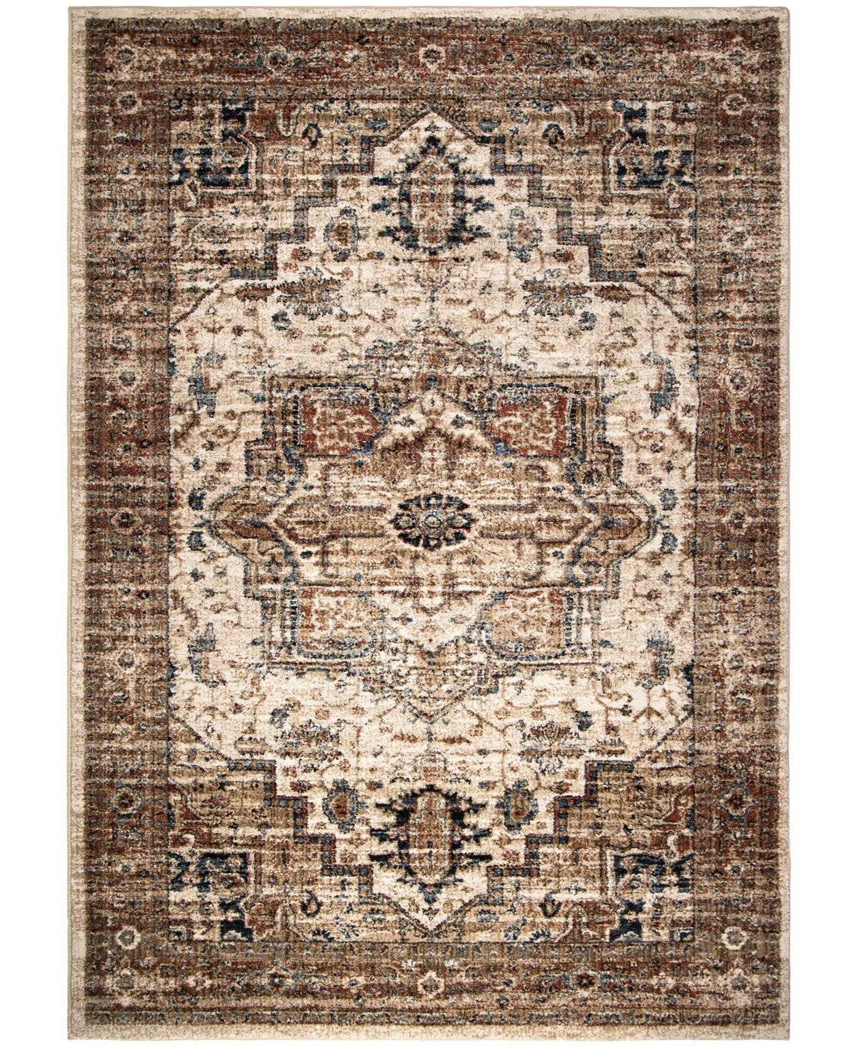 Orian Aria Heriz Medallion 7'8in x 10'10in Area Rug - Off White