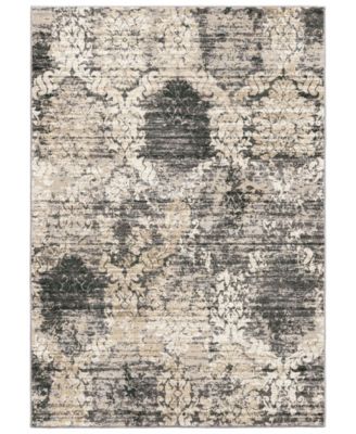 Riverstone Oxford Burst Cloud Gray 6'7" x 9'6"  Area Rug