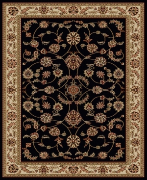 Km Home Closeout!  1596/1311/black Pesaro Black 5'5" X 7'7" Area Rug