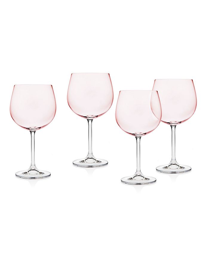 Godinger, Meridian Blush Stemless Wine Glass, Set of 4 - Zola