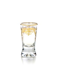 Liqueur Glasses with 24k Gold Artwork - Set of 6