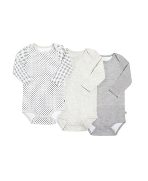 Gertex Snugabye Dream Baby Boys and Girls Long Sleeve Bodysuit 3 Pack in Giftbox
