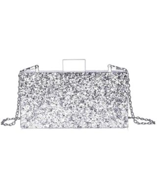 grey clutch handbag