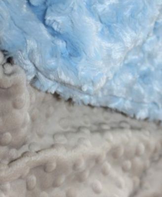 Minky Baby Boy Blanket With Embroidered Panda