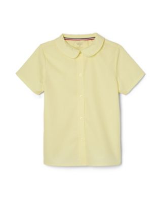 Plus Girls Short Sleeve Modern Peter Pan Blouse