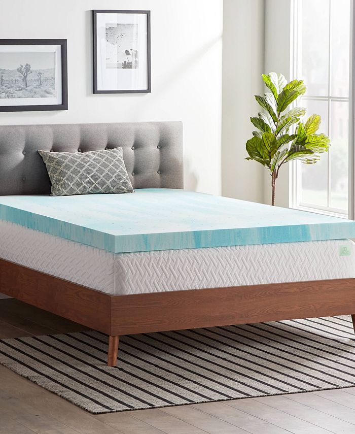 Lucid 4" Gel Swirl Memory Foam Mattress Topper, King Macy's