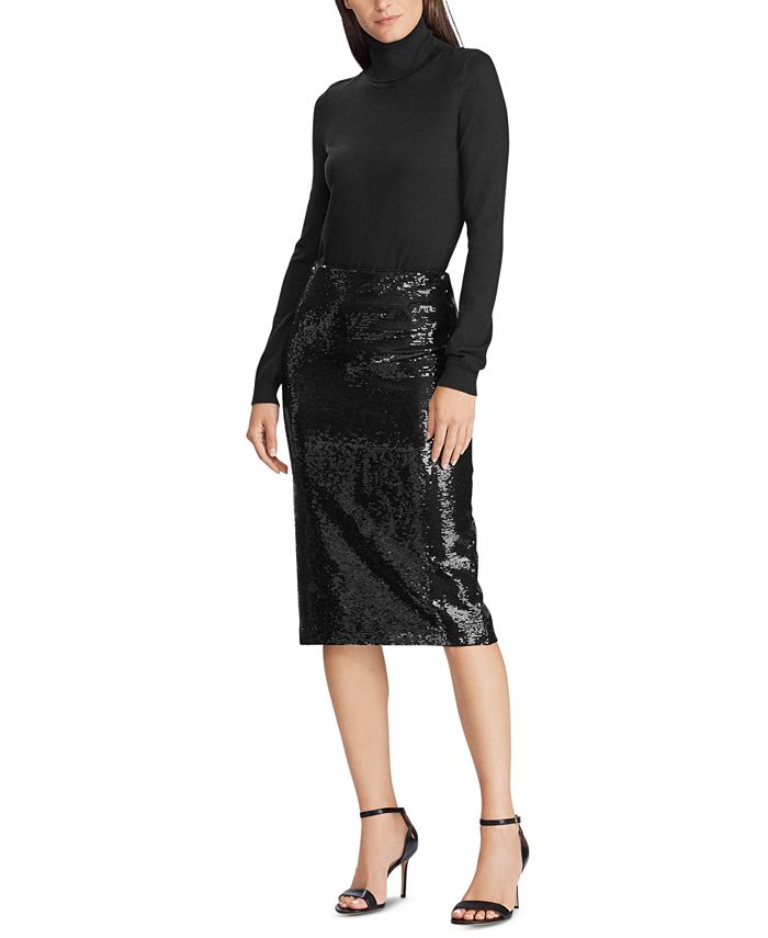 Lauren Ralph Lauren Sequined Skirt - Macy's