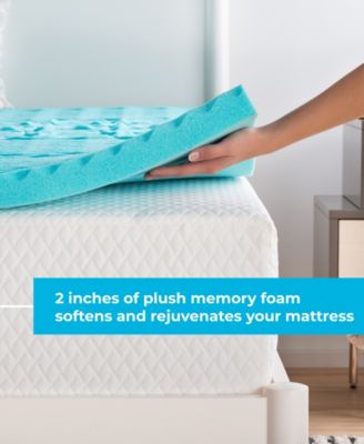 Linenspa 2" Zoned Gel Memory Foam Mattress Topper, Twin - Macy's