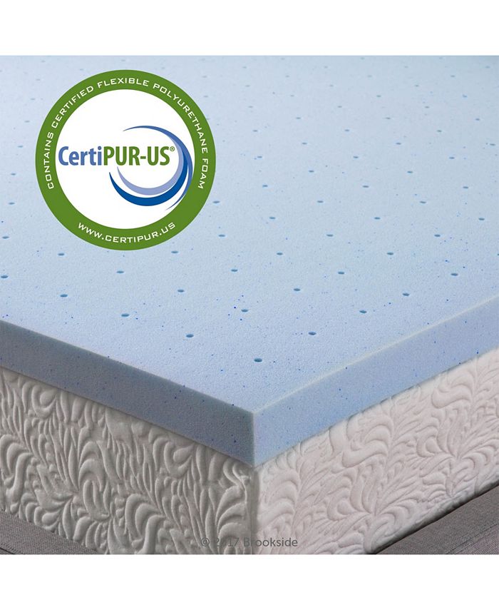 Brookside 2.5" Gel Infused Memory Foam Mattress Topper, Twin Macy's