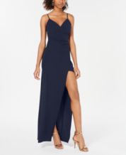 Navy blue cheap prom dress macys