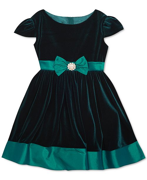 Rare Editions Baby Girls Velvet Dress Reviews Kids Macy S