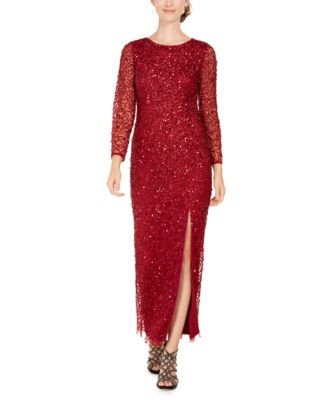 macys long sleeve gowns