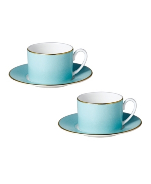 Twig New York Charlotte Cups & Saucers In Seafoam
