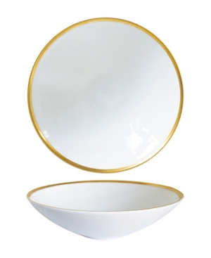Twig New York Golden Edge Soup/pasta Bowls In White