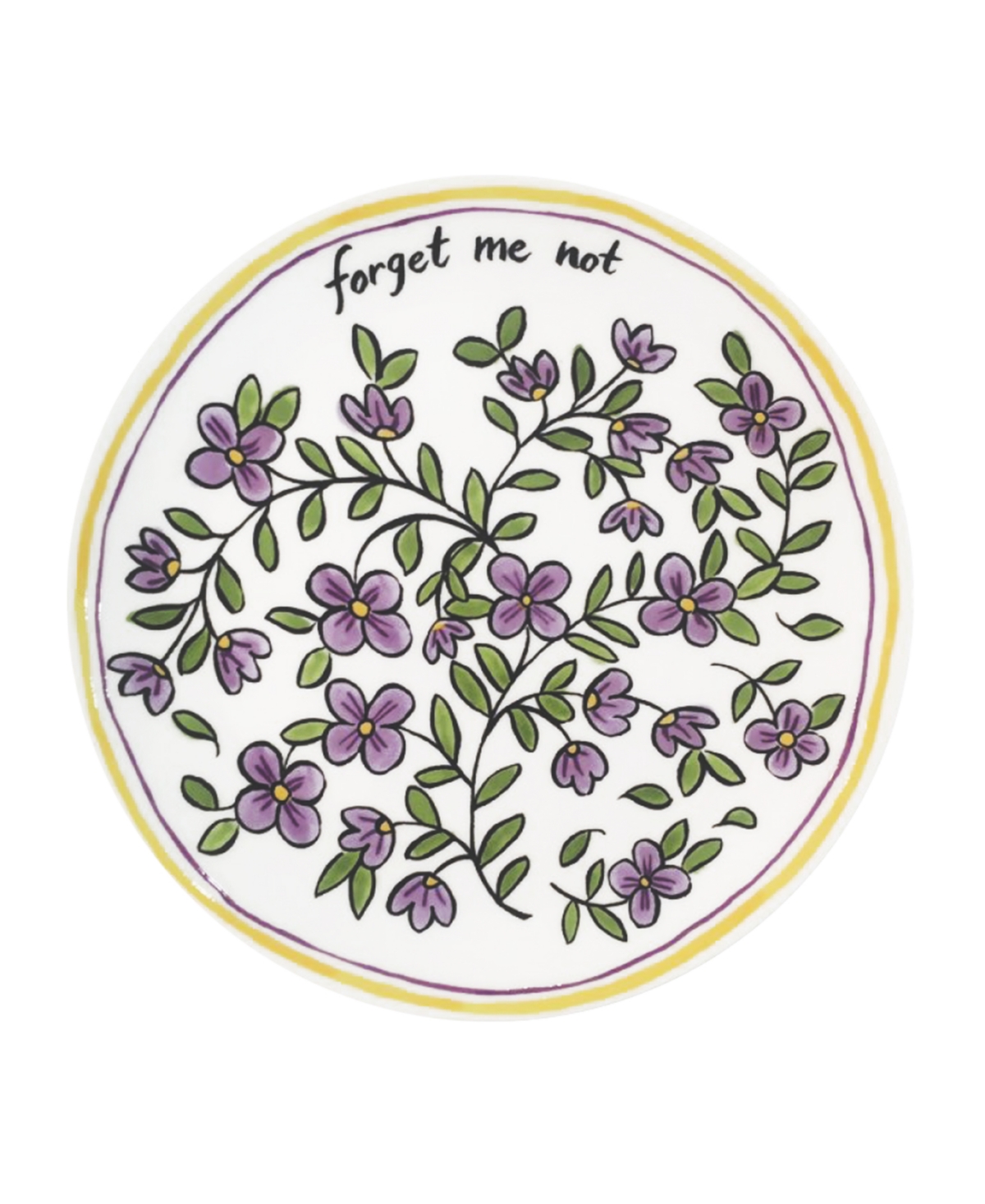 Twig New York Heritage Forget Me Not 8" Salad Plate In Multi