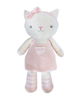 Living Textiles Ava Cat Knitted Plush Toy Bedding