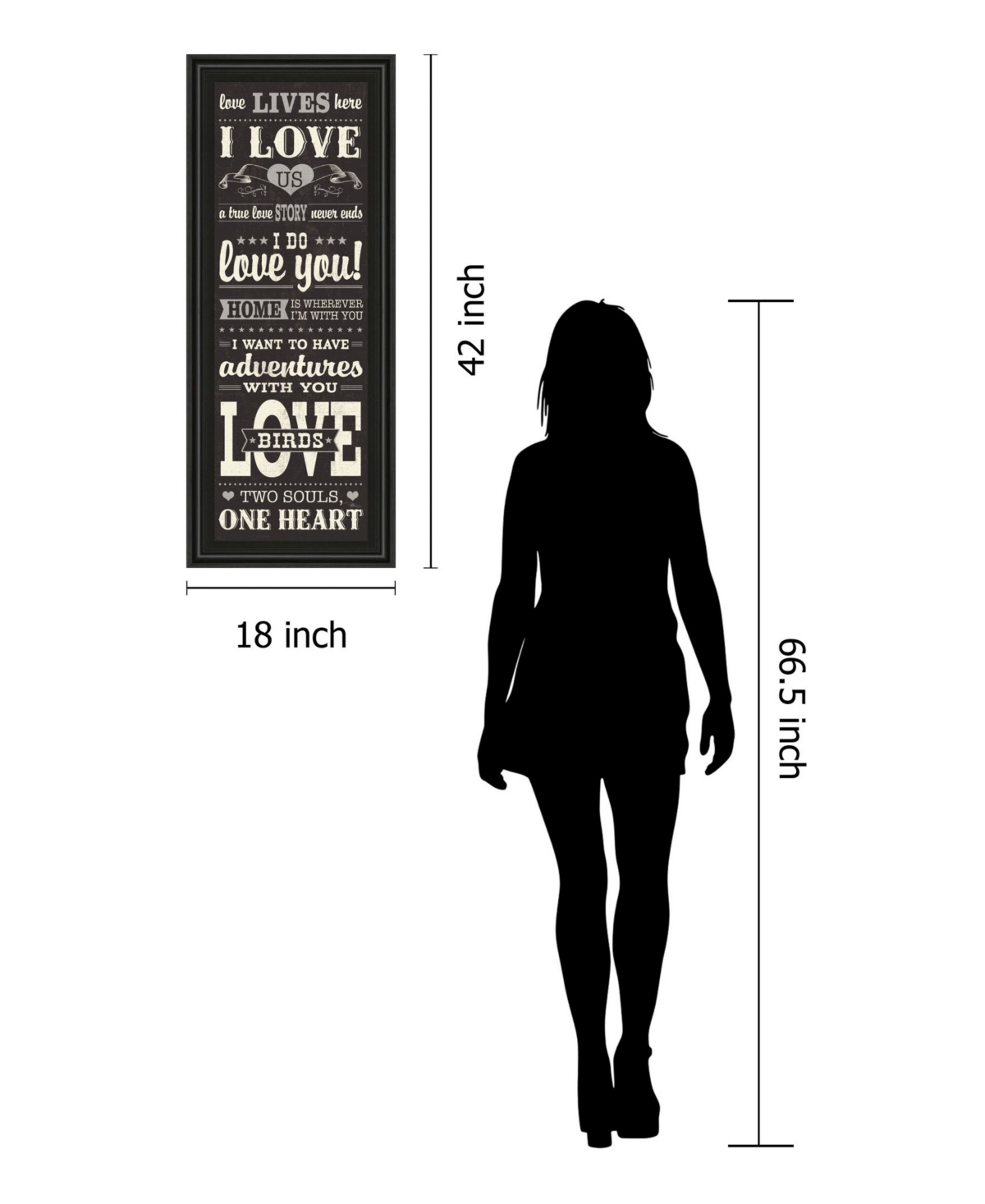 Classy Art L-o-v-e Ill by Pela Studio Framed Print Wall Art - 18