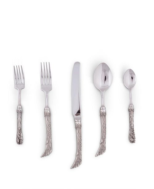 Vagabond House 5 Piece Stainless Steel Flatware Setting Avian With Solid Pewter Handles Reviews Flatware Dining Macy S