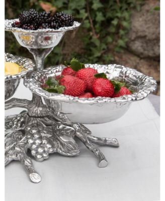Designs Aluminum Grape Tiered 3-Bowls