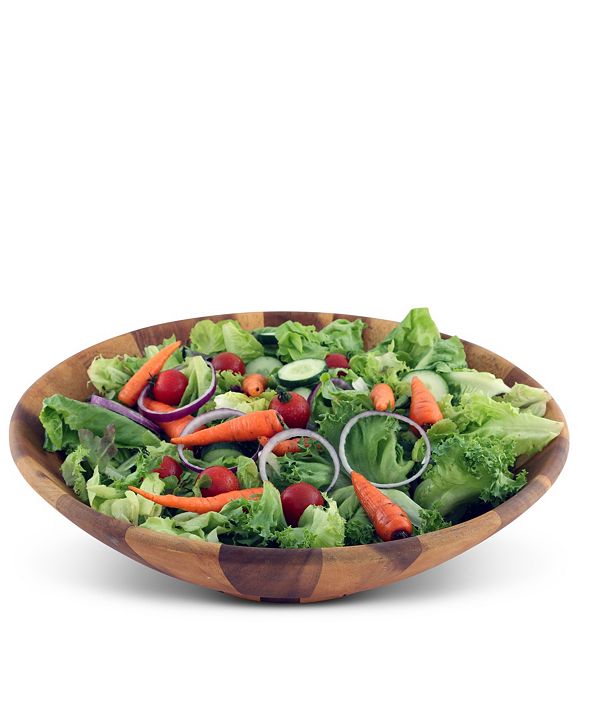 Arthur Court Salad Bowl Acacia Wood Serving for Fruits or Salads Wok