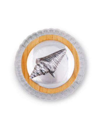 Canister Glass for Kitchen with Rubber Airtight Seal for Food Storage Ocean Shell Knob