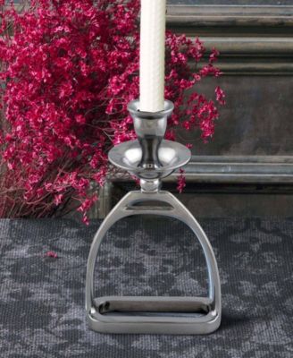 Candlestick Equestrian Horse Stirrup - Cast Aluminum Hand Polished