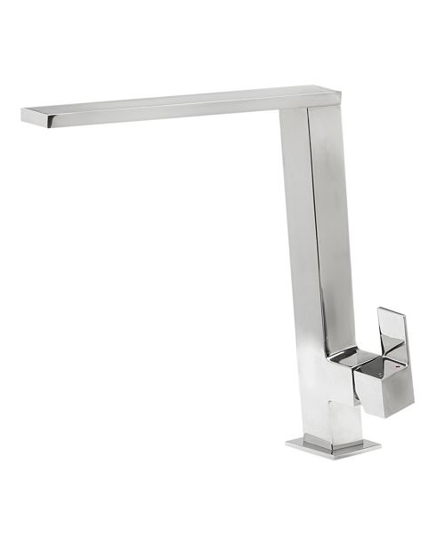 Alfi Brand Square Modern Polished Stainless Steel Kitchen Faucet