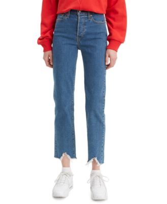 womens distressed cropped jeans