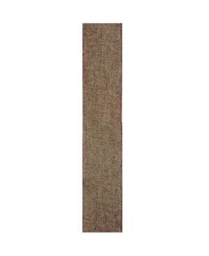 Northlight Pack Of 12 Beige Burlp And Red Trim Wired Christmas Craft Ribbon Spools In Brown