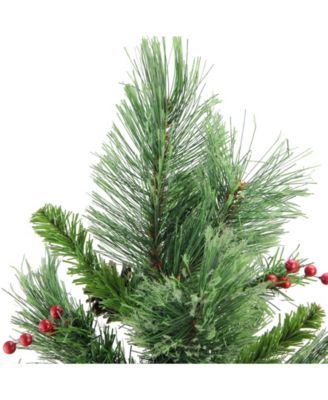 24" Mixed Cashmere Berry Pine Artificial Christmas Tree - Unlit