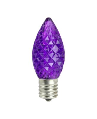 Northlight Pack Of 25 Faceted LED C9 Purple Christmas Replacement Bulbs ...