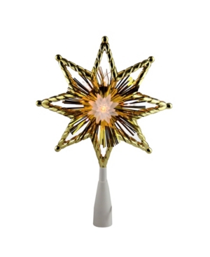 Northlight 8" Retro Gold Tinsel 8-point Star Christmas Tree Topper