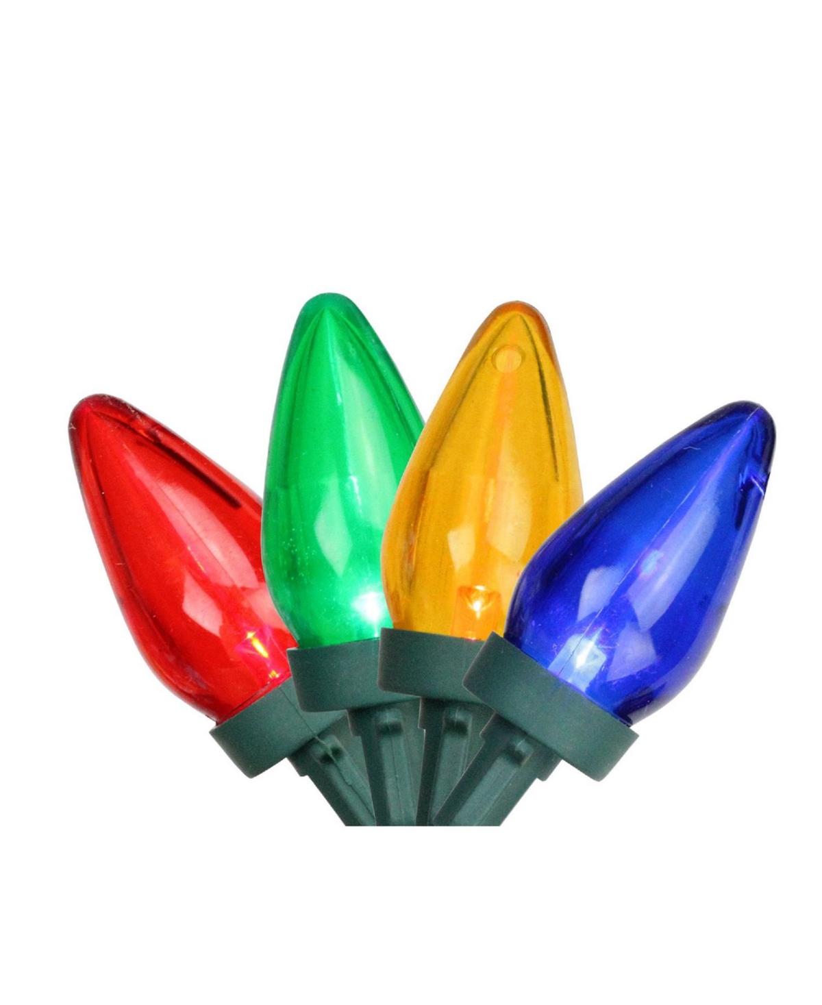 Set of 25 Multi-Color Led C9 Christmas Lights - Green Wire - Multi